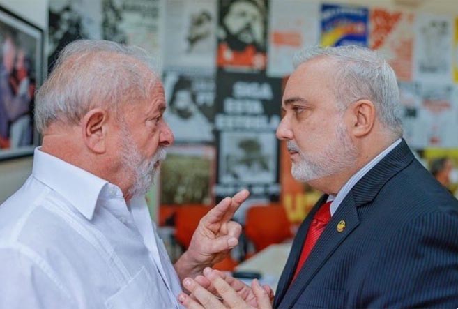 Presidente Lula (PT) e Jean Paul Prates, CEO da Petrobras (PETR3)(PETR4) - Reprodução: O Globo