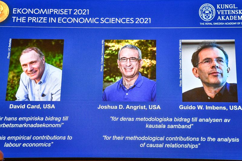 Anúncio dos vencedores do Prêmio Nobel de Economia de 2021 - Reuters