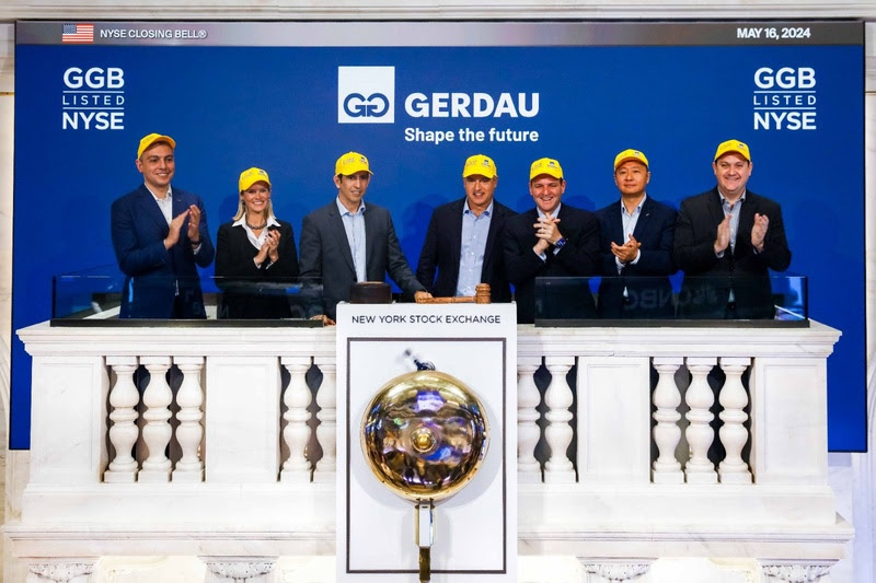 Gerdau (GGBR4) celebra 25 anos de listagem em cerimônia de closing bell na NYSE