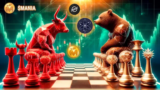 Cosmos (ATOM) e Stellar (XLM) navegam pelas volatilidades do mercado em busca de estabilidade, enquanto ScapesMania entra em alta - ScapesMania