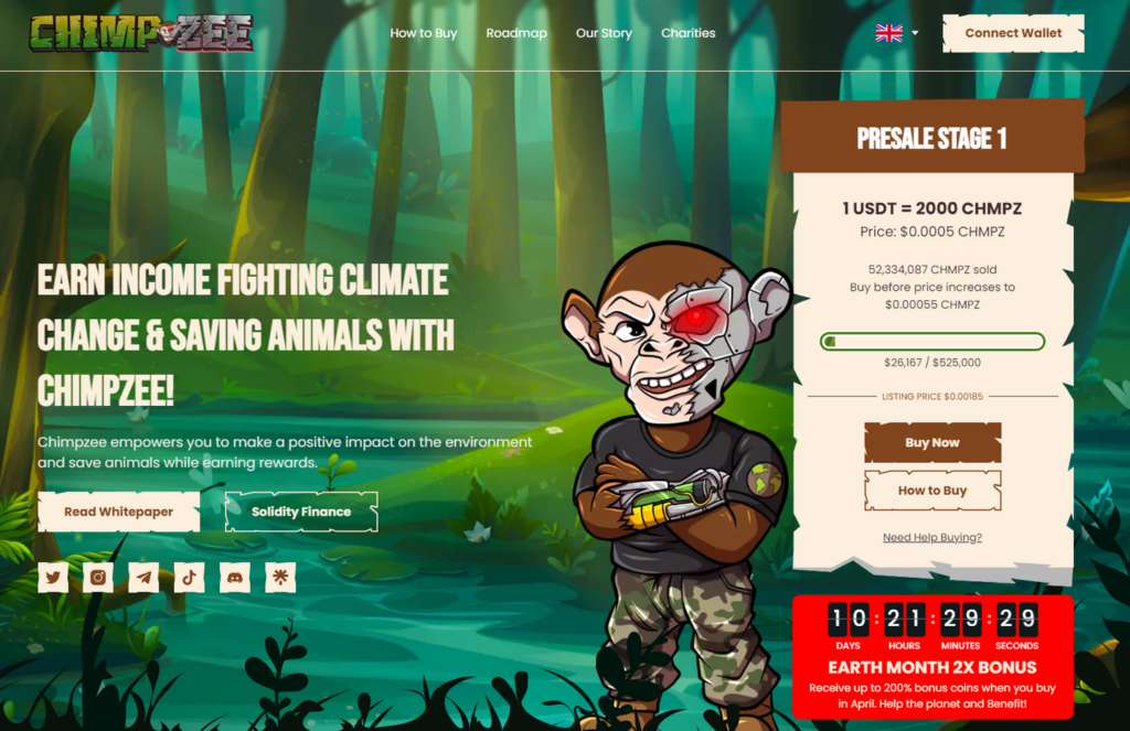 Chimpzee lança pré-venda com até 300% de bônus e oferece oportunidade de investimento verde