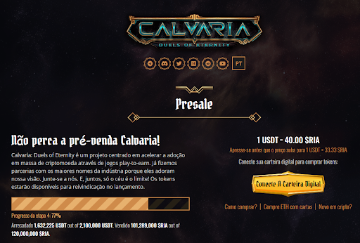 Jogo P2E Calvaria entra na 4ª fase da pré-venda