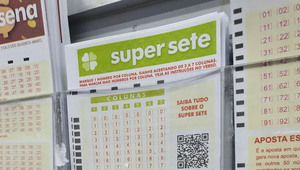 Sorteio da Super Sete 586 não teve ganhadores para sete acertos, acumulando prêmio para o próximo concurso na sexta-feira