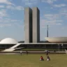 Palácio do Congresso Nacional na Esplanada dos Ministérios em Brasília