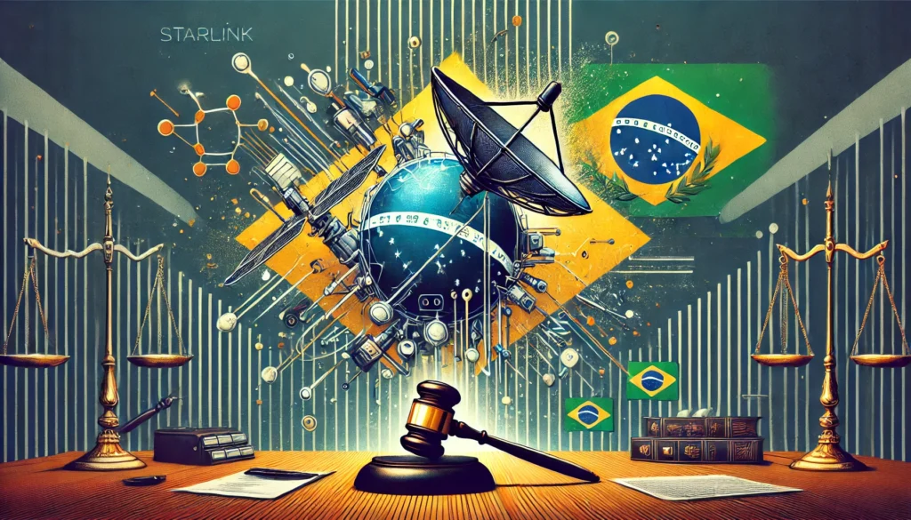 A imagem de capa ilustra a intensificação dos anúncios da Starlink no Brasil após a crise judicial envolvendo o X, destacando a estratégia de Musk para driblar o bloqueio da rede social.