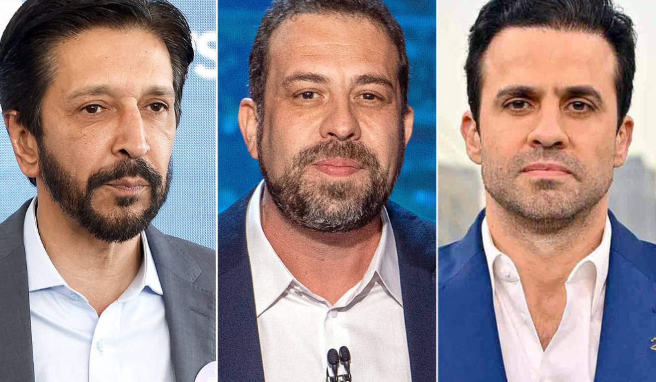 Nunes, Boulos e Marçal lideram a disputa pela Prefeitura de São Paulo segundo Datafolha. | (Divulgação e TV Globo)