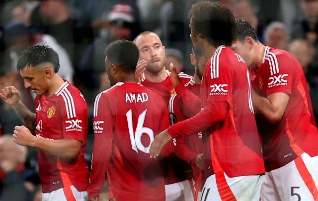 Manchester United em campo pela Europa League