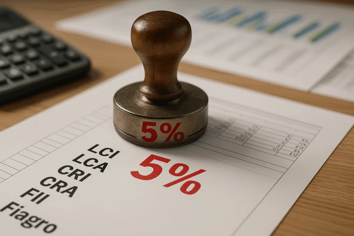 Taxação LCI, LCA, CRI, CRA, FIIs e Fiagros