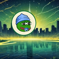 Imagem promocional do token Little Pepe (LILPEPE) com fundo futurista e urbano, simbolizando o crescimento exponencial das criptomoedas impulsionado pela nova política de Trump que libera investimentos de 401(k) no mercado cripto.
