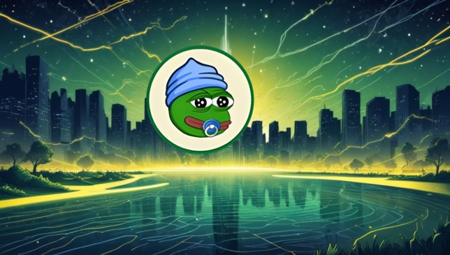 Imagem promocional do token Little Pepe (LILPEPE) com fundo futurista e urbano, simbolizando o crescimento exponencial das criptomoedas impulsionado pela nova política de Trump que libera investimentos de 401(k) no mercado cripto.
