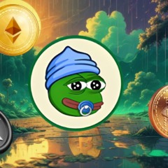 Ilustração do token Little Pepe (LILPEPE) cercado por símbolos do Bitcoin, Ethereum e XRP em cenário digital.