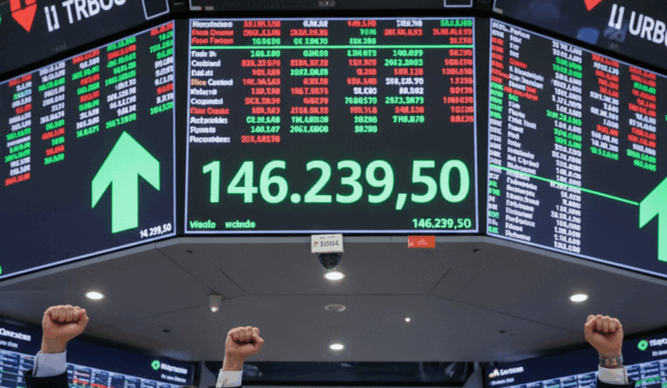 Ibovespa atinge 146 mil pontos após corte do Fed