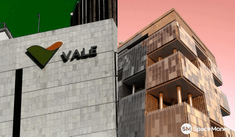 Gráfico do Ibovespa em alta, destaque para ações da Vale e Petrobras.