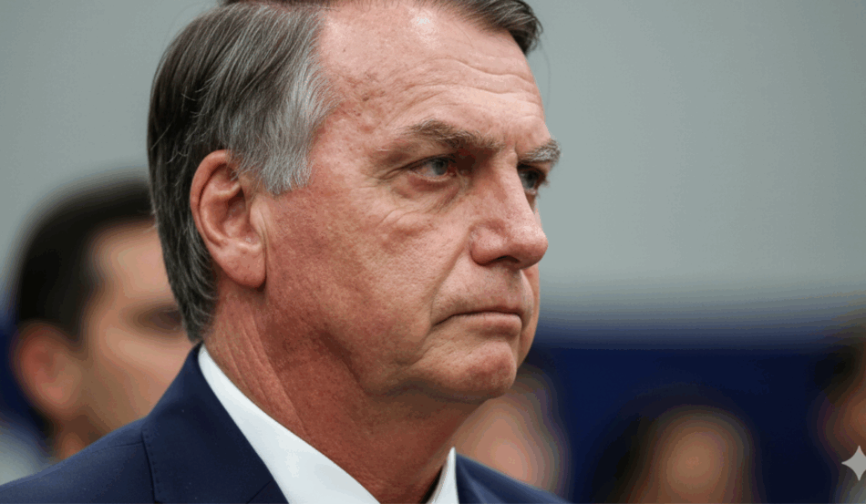 Ex-presidente Jair Bolsonaro durante sessão, em destaque após condenação homologada pelo STF