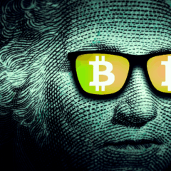Bitcoin em queda com cotação de US$ 107 mil e mercado cripto em baixa.
