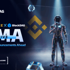 Gráfico e logo da BlockDAG destacando a última chance de compra antes do lançamento oficial em 2025.