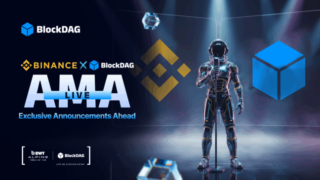 Gráfico e logo da BlockDAG destacando a última chance de compra antes do lançamento oficial em 2025.