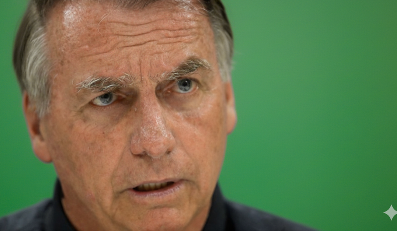 ex-presidente durante coletiva, em imagem ilustrativa sobre julgamento do STF