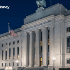 Fachada do Federal Reserve em Washington, ilustrando tensão econômica entre EUA e China.