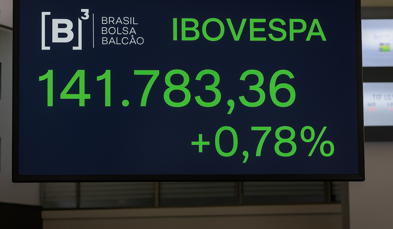 Ibovespa em alta com dólar em queda e trégua comercial EUA–China