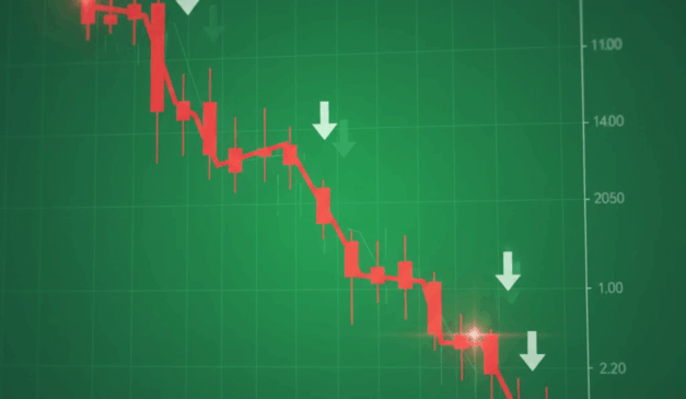 Gráfico com tendência de queda e risco de short squeeze em ações brasileiras em 2025.