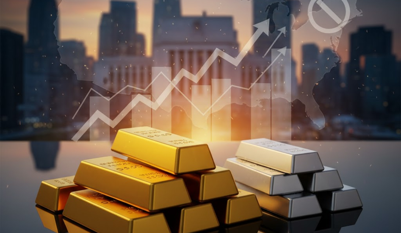 Barras de ouro e prata em alta recorde acima de US$ 4.300 com tensão em Nova York.