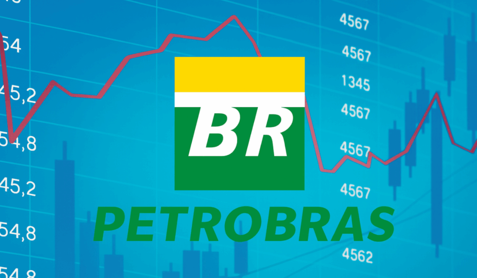Gráfico do preço do petróleo em queda com destaque para WTI a US$ 58,90