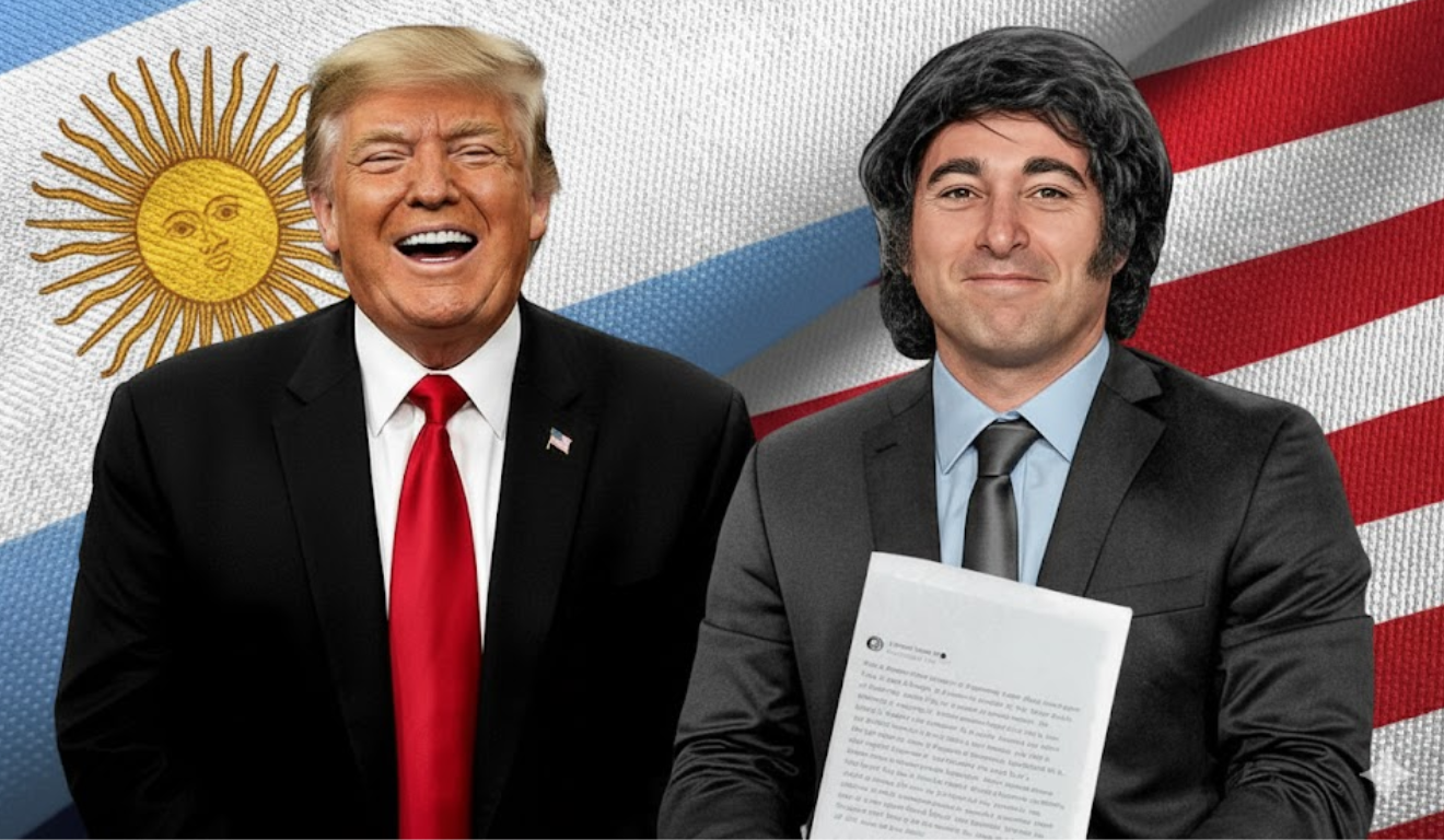 Donald Trump e Javier Milei durante anúncio de swap de US$ 20 bilhões entre EUA e Argentina em outubro de 2025. Donald Trump e Javier Milei durante anúncio de swap de US$ 20 bilhões entre EUA e Argentina em outubro de 2025.