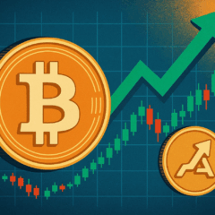 Gráfico do preço do Bitcoin em alta com destaque para o token Bitcoin Hyper (HYPER)