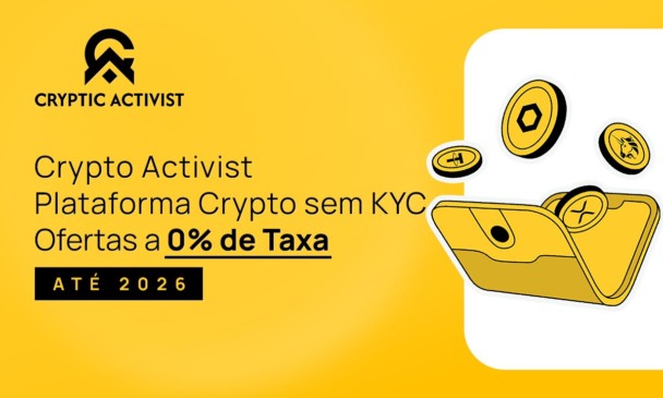 Ilustração de carteira digital com criptomoedas representando a plataforma P2P sem KYC da Cryptic Activist