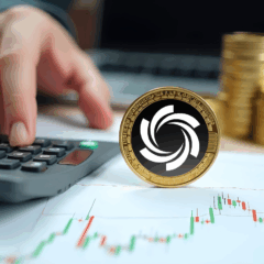 Moeda Ozak AI sobre gráficos de mercado e cálculo de investimentos