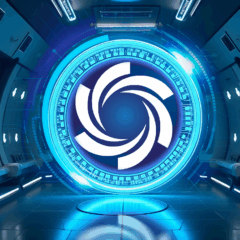 Portal futurista com logotipo da Ozak AI em destaque, simbolizando avanço tecnológico e inovação em criptoativos.
