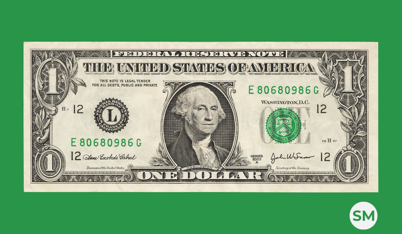 Cédula de dólar sobre fundo verde representando queda da moeda americana. Cédula de dólar sobre fundo verde representando queda da moeda americana.