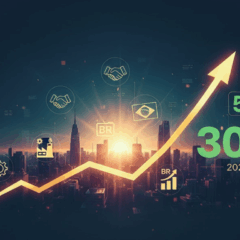 Ibovespa sobe 30% em reais e 50% em d&oacute;lares em 2025