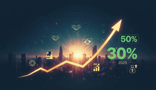 Ibovespa sobe 30% em reais e 50% em dólares em 2025