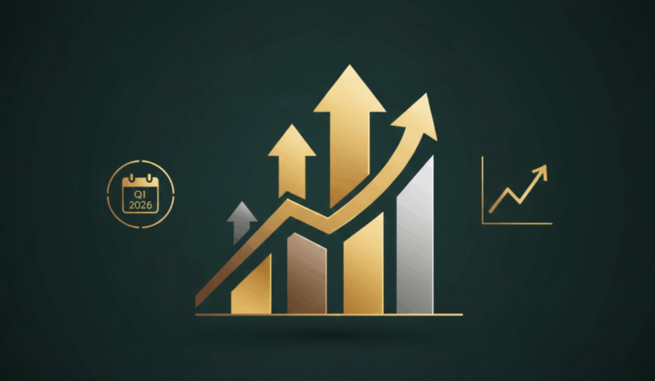 Gráfico simbolizando crescimento e ETFs como estratégia de investimento em 2026.