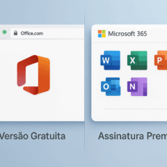 Compara&ccedil;&atilde;o entre Microsoft Office gratuito e Microsoft 365 Premium em 2025