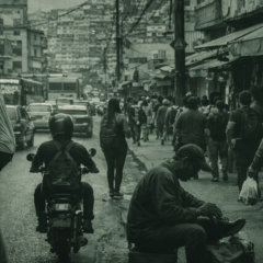 Cena do cotidiano urbano da Am&eacute;rica Latina em contexto econ&ocirc;mico e financeiro