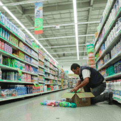 Prateleiras de supermercado refletem impacto da infla&ccedil;&atilde;o e dos dados econ&ocirc;micos nos mercados