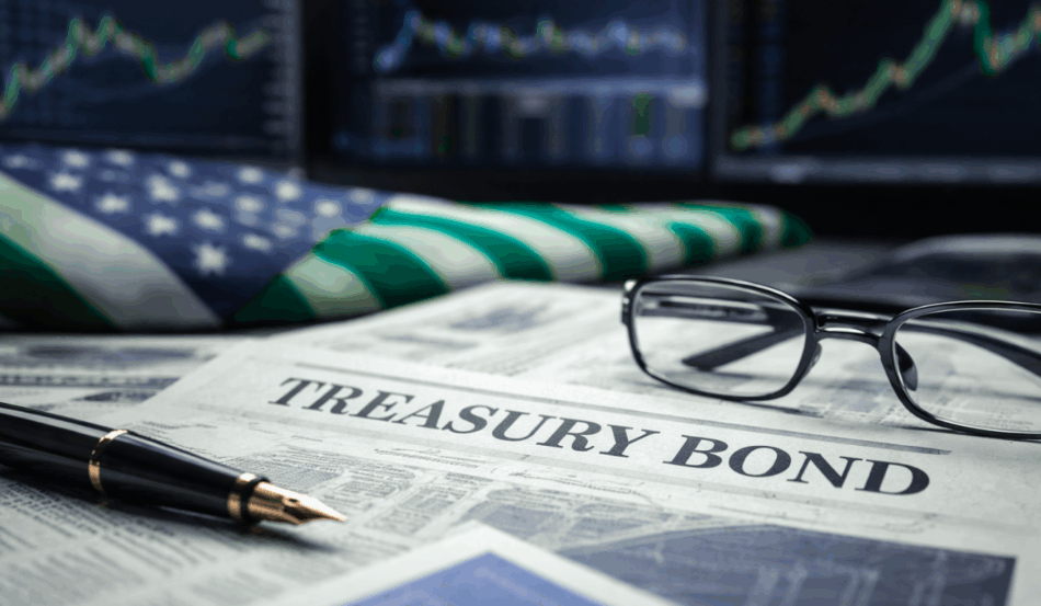 Imagem ilustra o mercado de Treasuries dos EUA em meio à expectativa pelo relatório de empregos.