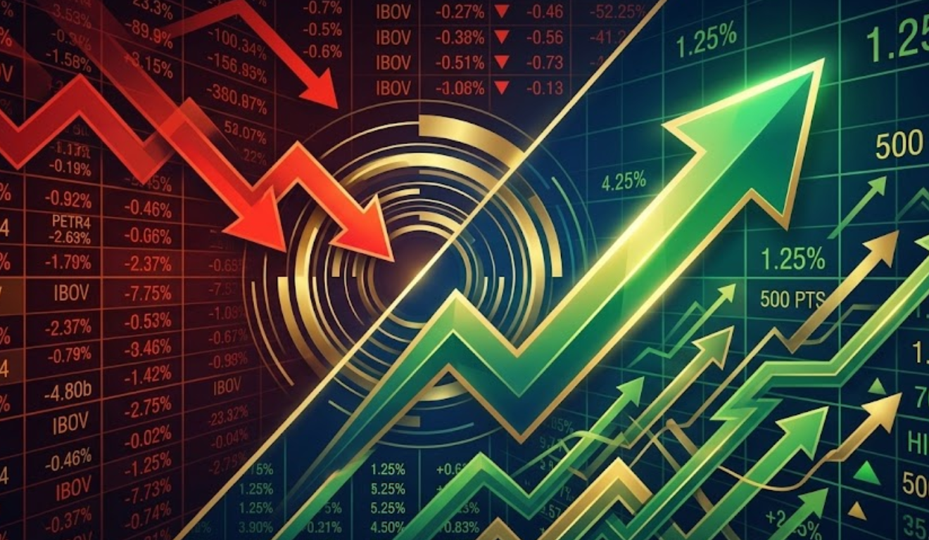 Ibovespa hoje: bolsa avança e dólar cai para R$ 5,21 após Copom